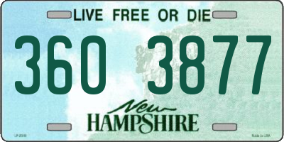 NH license plate 3603877