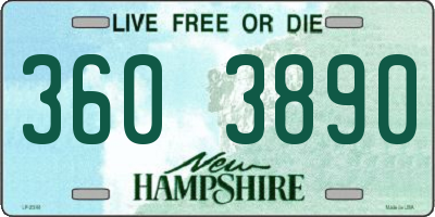NH license plate 3603890