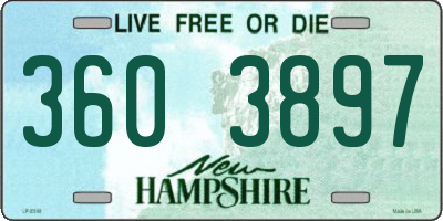 NH license plate 3603897