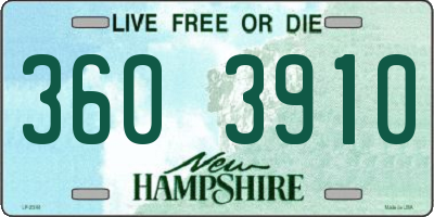NH license plate 3603910
