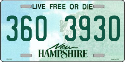 NH license plate 3603930