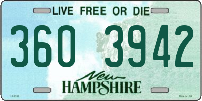 NH license plate 3603942