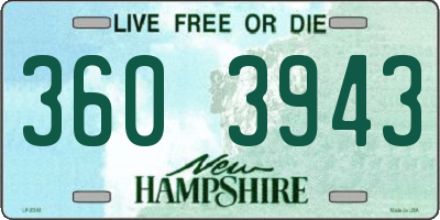 NH license plate 3603943