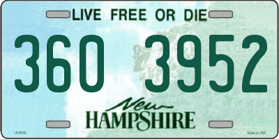 NH license plate 3603952