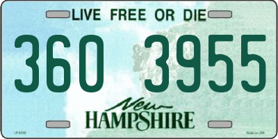 NH license plate 3603955