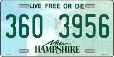 NH license plate 3603956