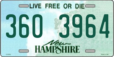NH license plate 3603964