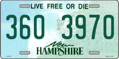 NH license plate 3603970