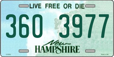 NH license plate 3603977