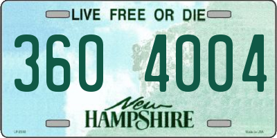NH license plate 3604004