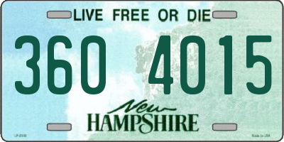 NH license plate 3604015