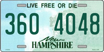 NH license plate 3604048