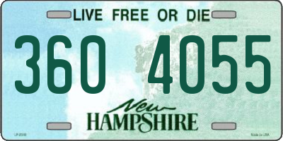 NH license plate 3604055