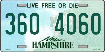 NH license plate 3604060