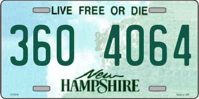NH license plate 3604064