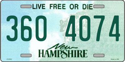 NH license plate 3604074