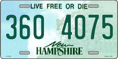NH license plate 3604075
