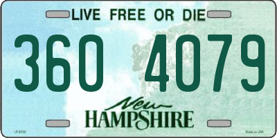 NH license plate 3604079
