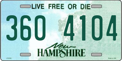 NH license plate 3604104