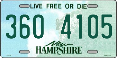 NH license plate 3604105