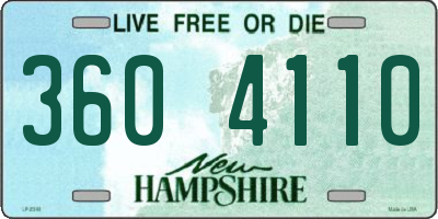 NH license plate 3604110