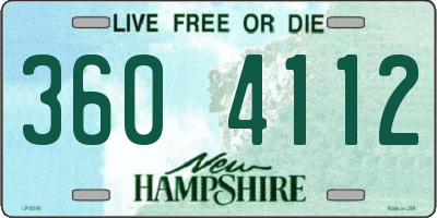 NH license plate 3604112