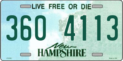 NH license plate 3604113