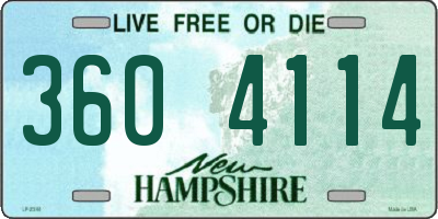 NH license plate 3604114