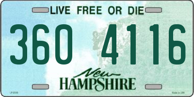 NH license plate 3604116