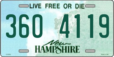 NH license plate 3604119