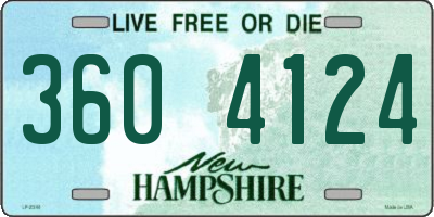 NH license plate 3604124