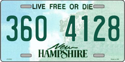 NH license plate 3604128