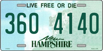 NH license plate 3604140