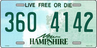 NH license plate 3604142