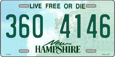 NH license plate 3604146