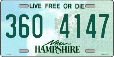 NH license plate 3604147