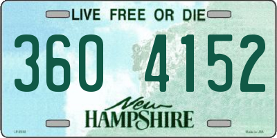 NH license plate 3604152