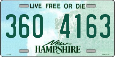NH license plate 3604163