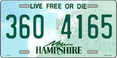NH license plate 3604165