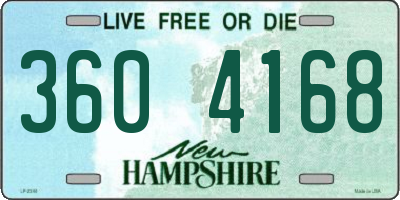 NH license plate 3604168
