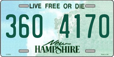 NH license plate 3604170