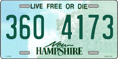 NH license plate 3604173