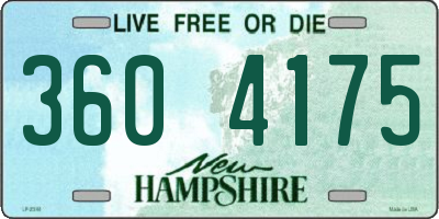 NH license plate 3604175