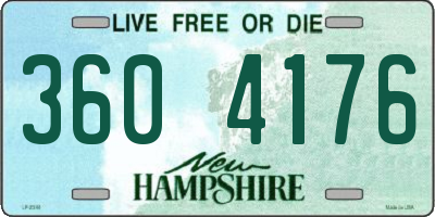 NH license plate 3604176