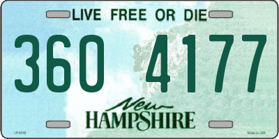 NH license plate 3604177