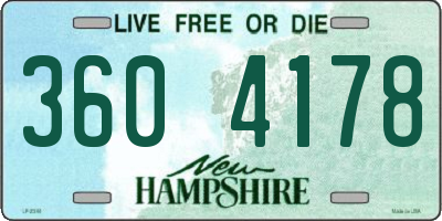 NH license plate 3604178