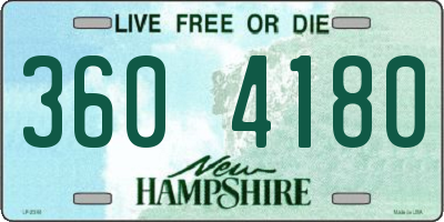 NH license plate 3604180