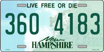 NH license plate 3604183