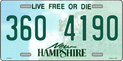 NH license plate 3604190