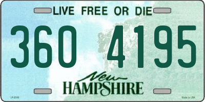 NH license plate 3604195